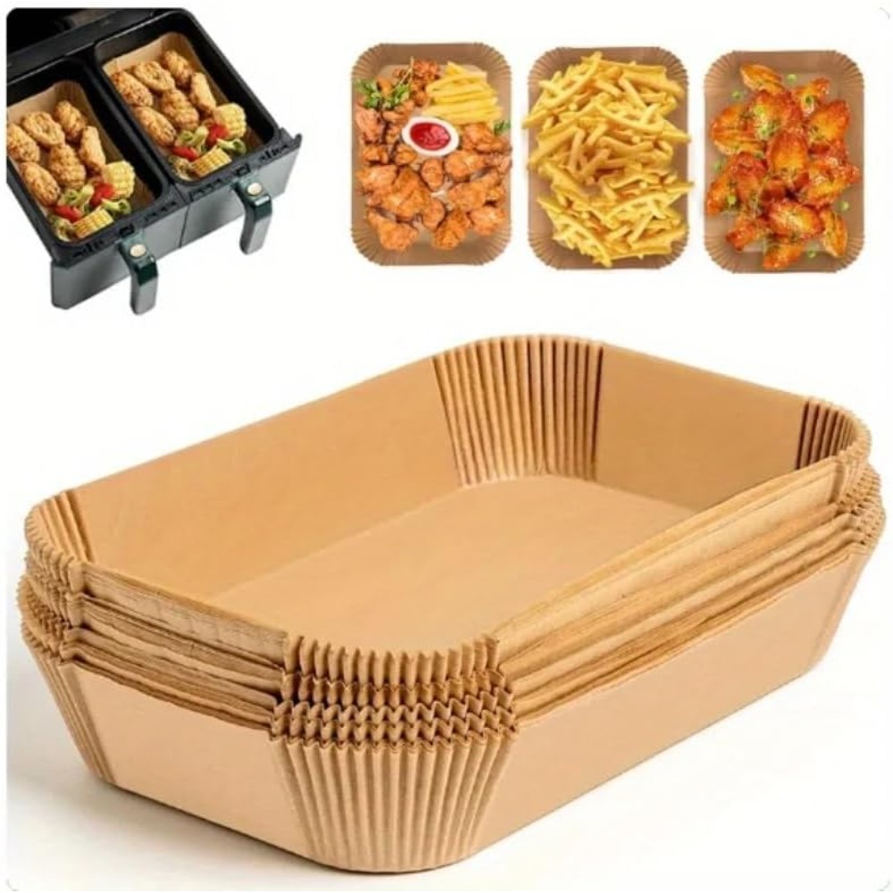 Commercial Kitchen Pans - 50/100 шт. Одноразовые прямоугольные бумажные вкладыши