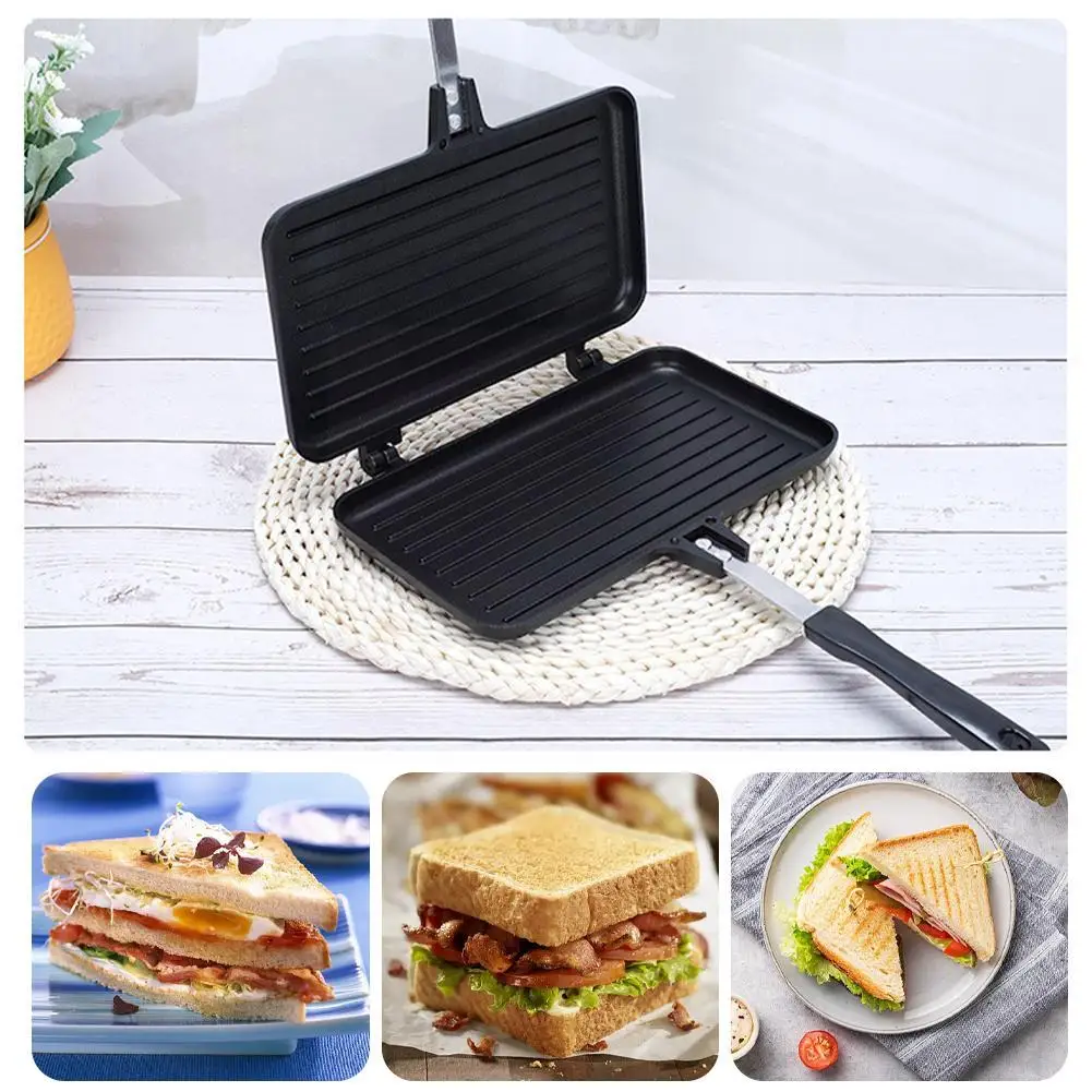 Crepe Maker Griddle - Двусторонняя сковорода с антипригарным покрытием, сэндвичница,