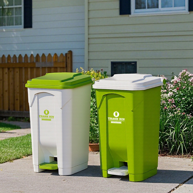 Commercial Kitchen Garbage Can - Большой уличный мусорный бак с педалью,