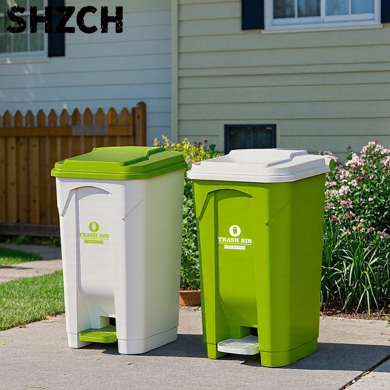 Commercial Kitchen Garbage Can - Большой уличный мусорный бак с педалью,