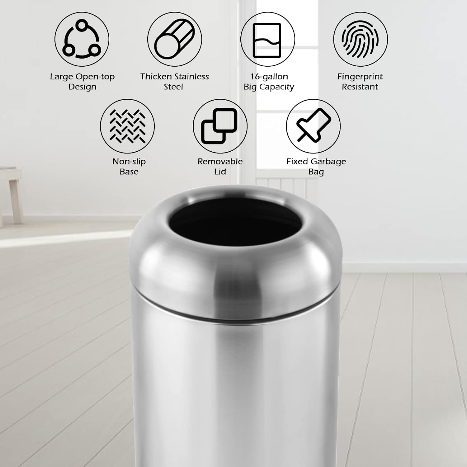 Большой мусорный бак из нержав – обзор и цена Commercial Kitchen Garbage Can