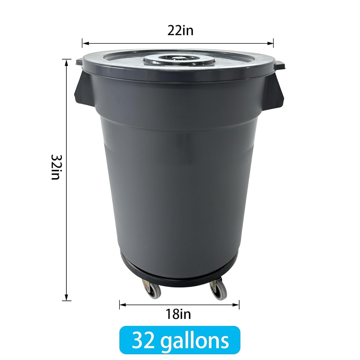 Уличный мусорный бак на 32 гал – обзор и цена Commercial Kitchen Garbage Can